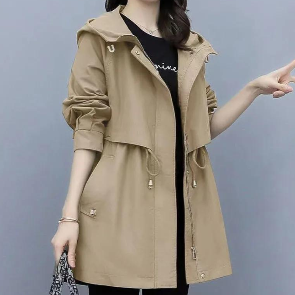Krohn-e | Warme Kapuzenjacke mit Schnürung für Damen im Herbst