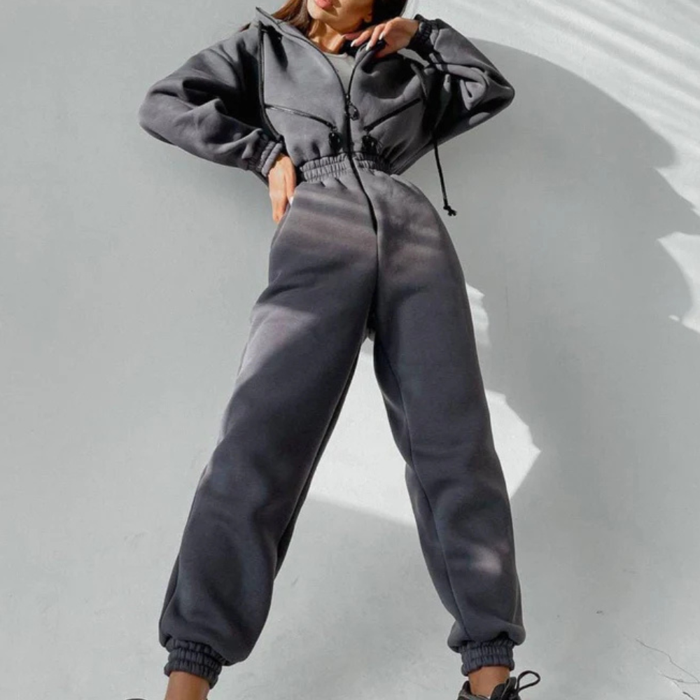 Modischer Damen-Kapuzenoverall von Fudus