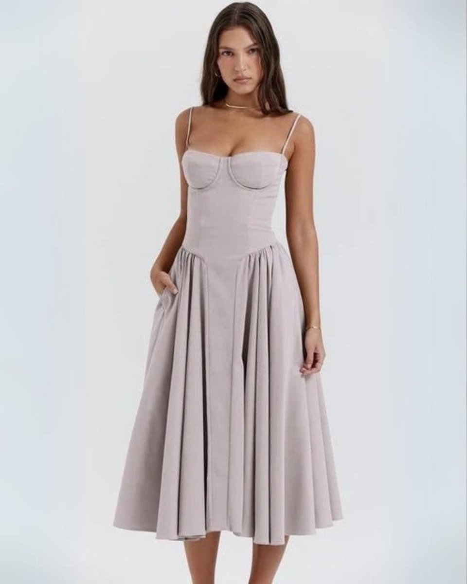 Karletta: Leichtes Midikleid mit Taschen