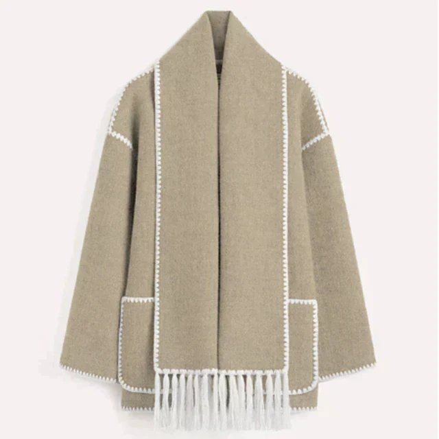 Krohn-e | Statement-Jacke mit Schal