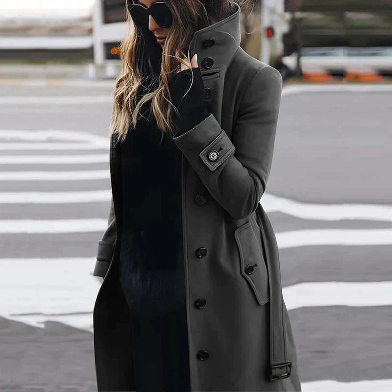 Krohn-e | Lange Warme Trench Mantel - Winter