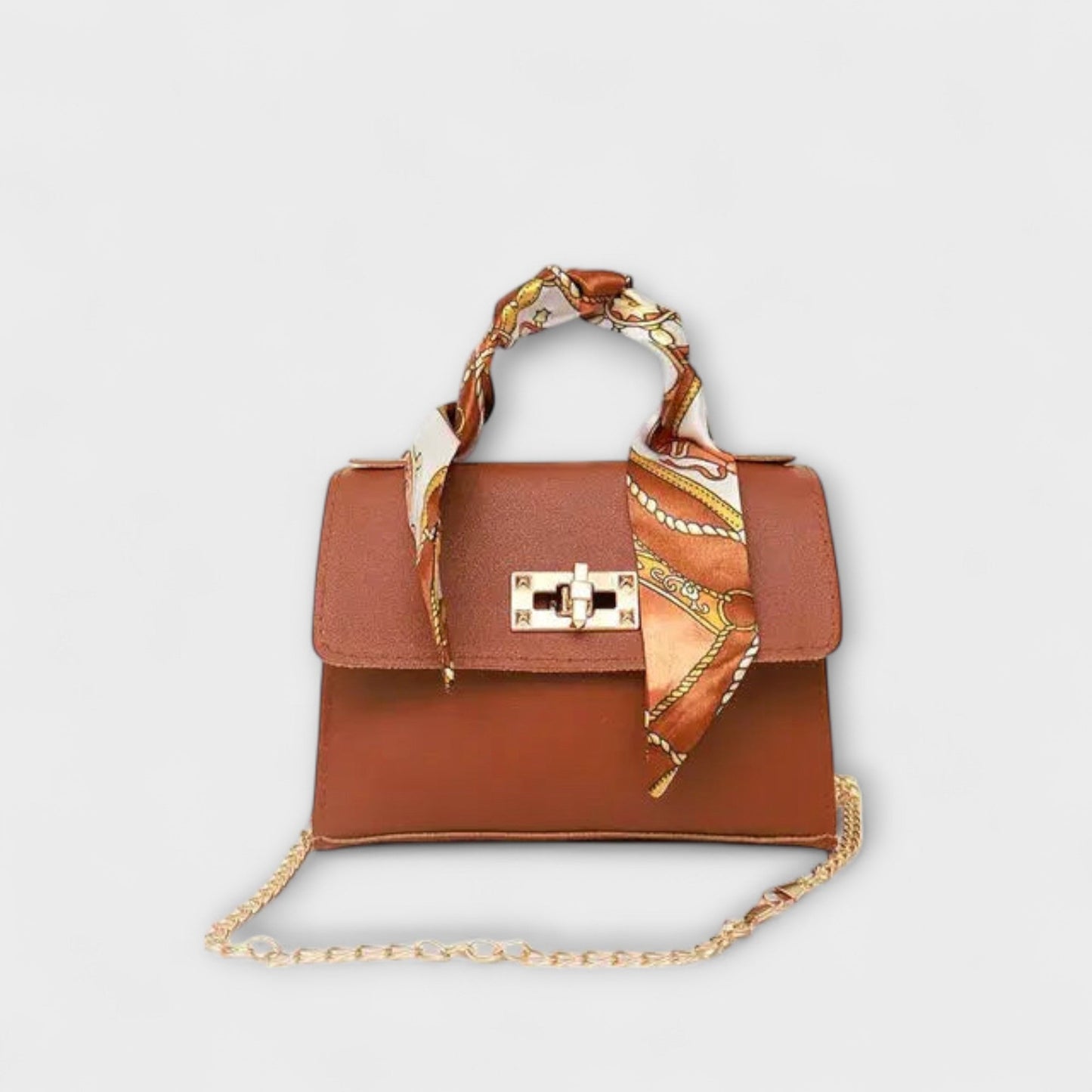 KROHN-E Damen Handtasche Strukturiert Elegant Abnehmbare Kette