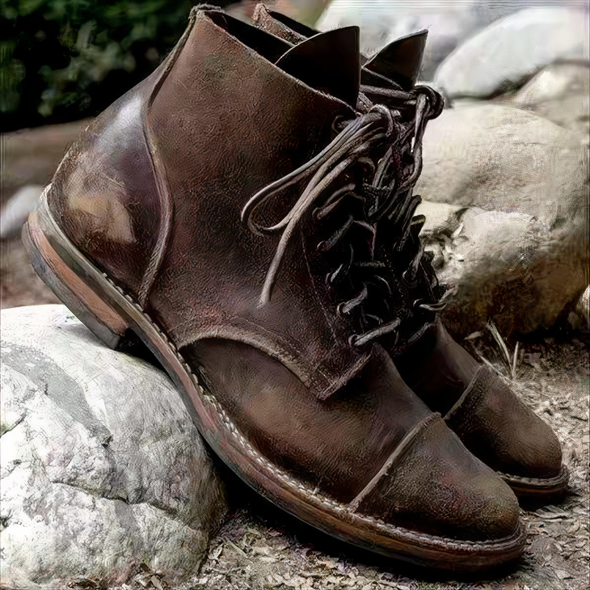 Bequeme Herren Lederschuhe im Retro-Stil - Luther