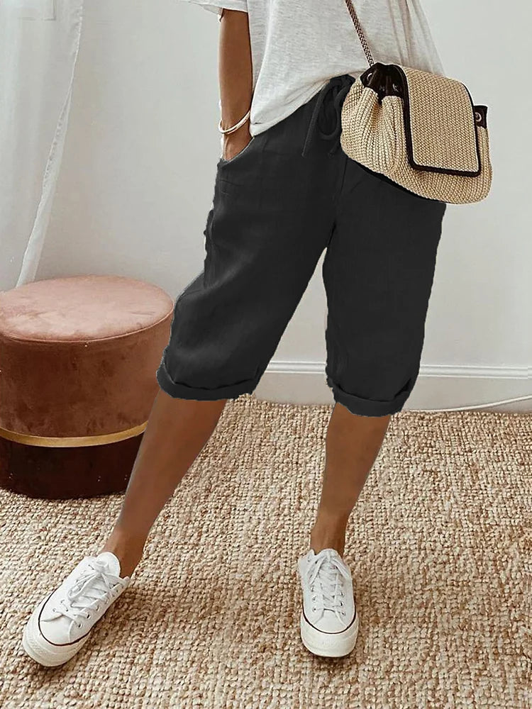 Damen-Shorts aus Baumwolle und Leinen: Lina
