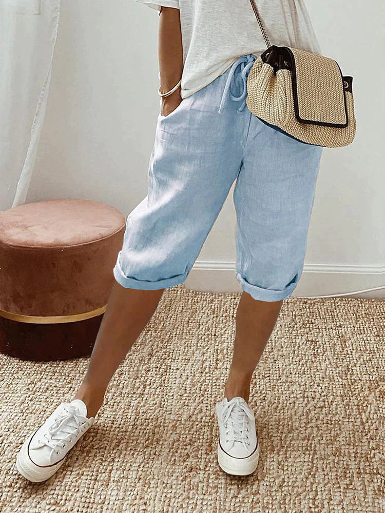 Damen-Shorts aus Baumwolle und Leinen: Lina