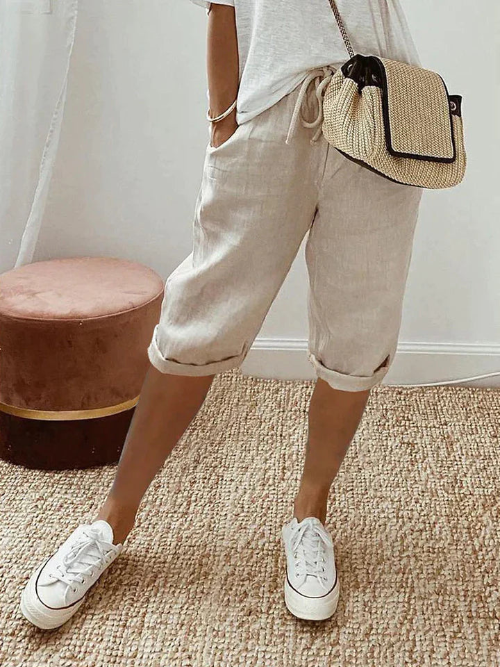 Baumwoll-Leinen Shorts für Damen von Adriada