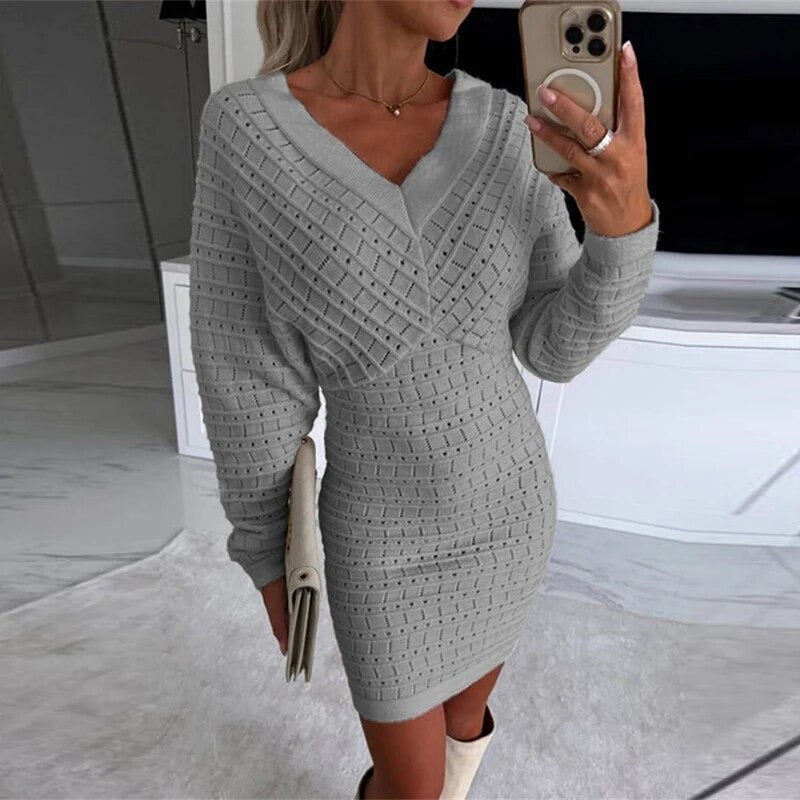 Kurzes Kleid mit langen Ärmeln – Modell Saskia