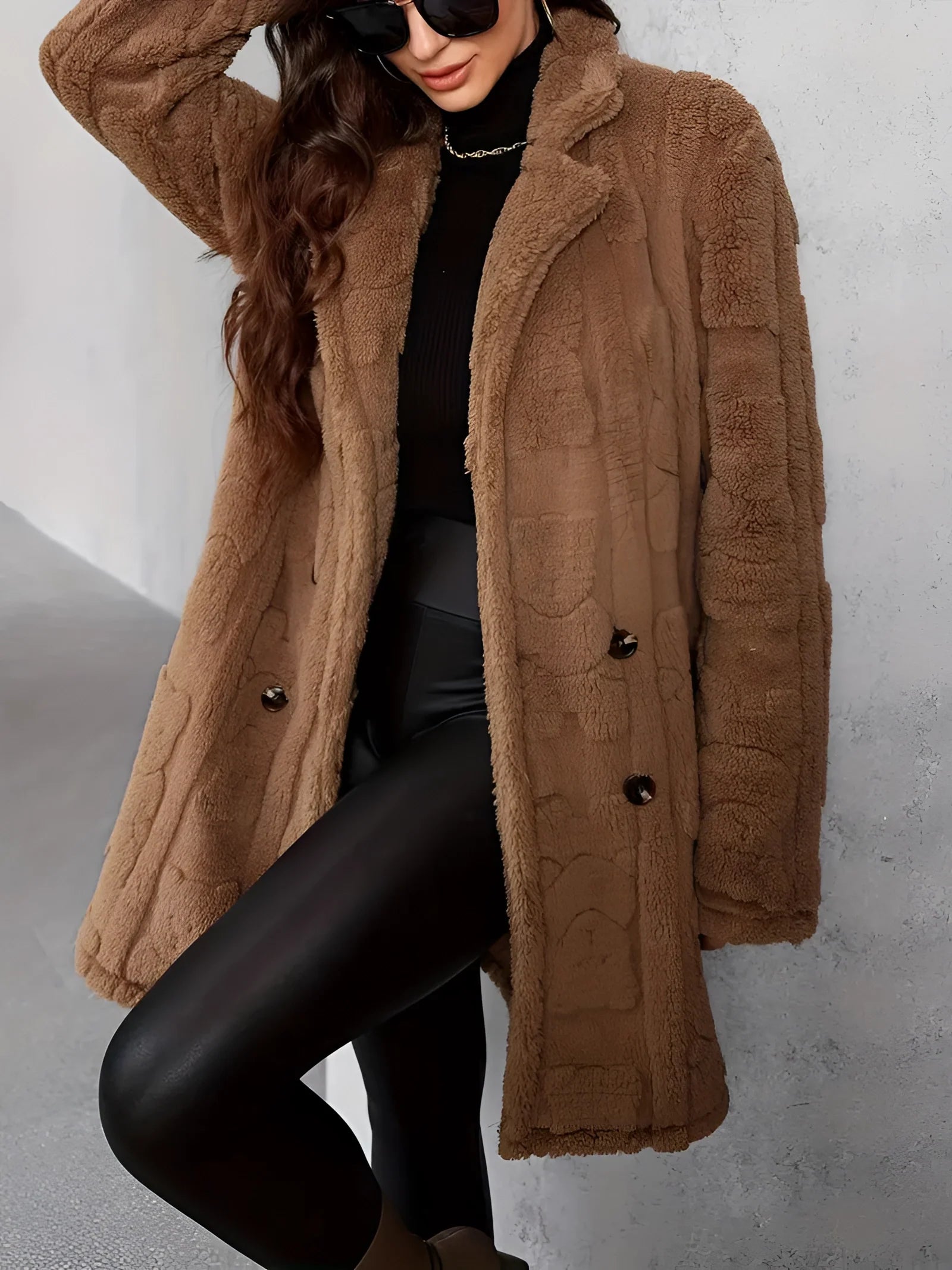 Weicher Damen-Wintermantel aus Teddyfell - Philina