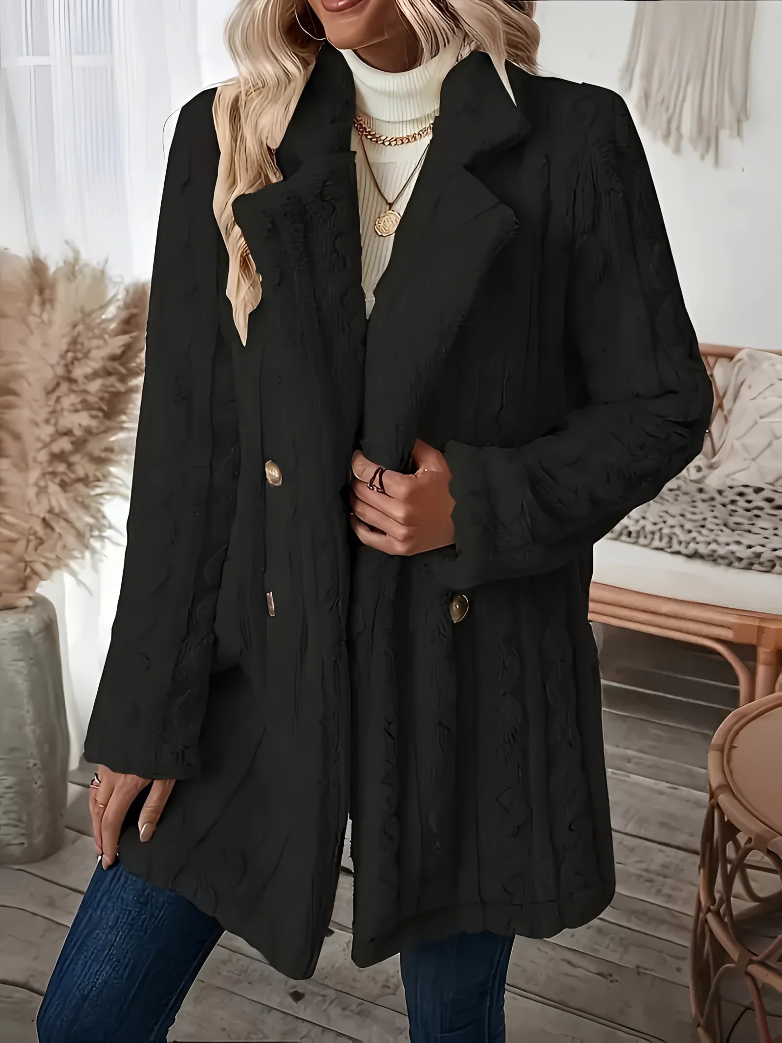 Weicher Damen-Wintermantel aus Teddyfell - Philina