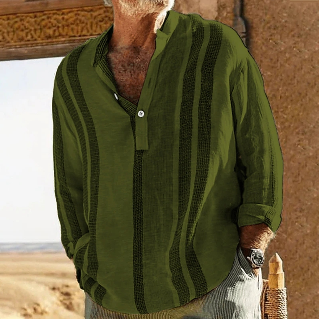 Entspanntes Langarm-Strandhemd - Sigmar