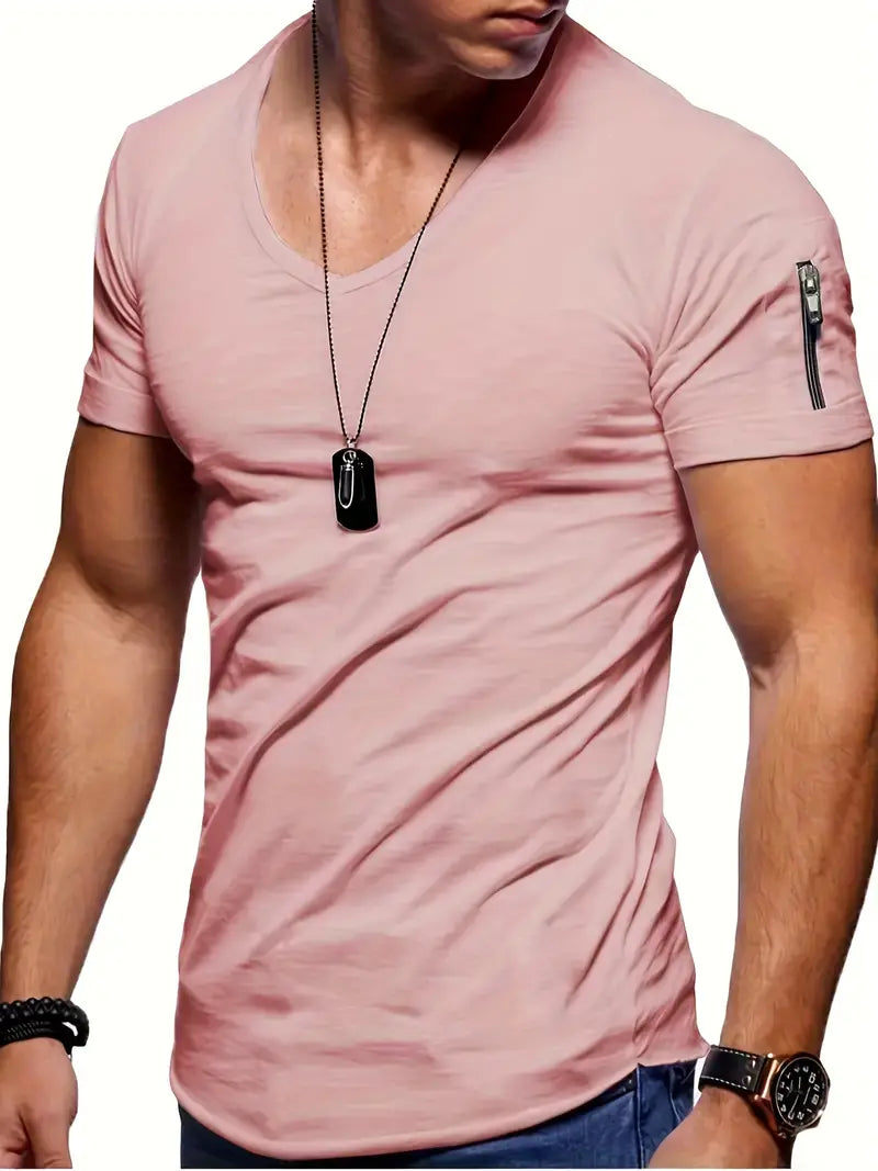 Sommerliches V-Neck T-Shirt - Detlev