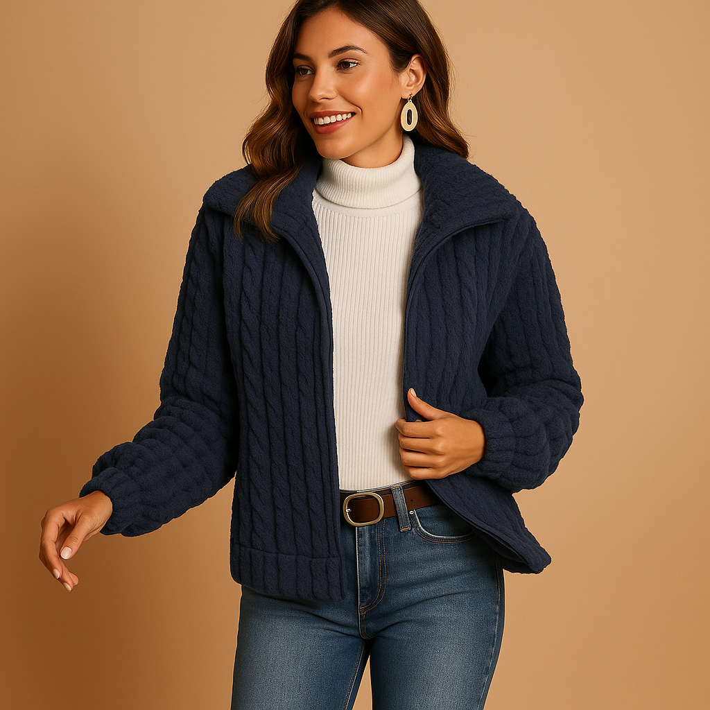 Krohn-e | Fleecejacke mit Stehkragen für Frauen Herbstkollektion Isabelle