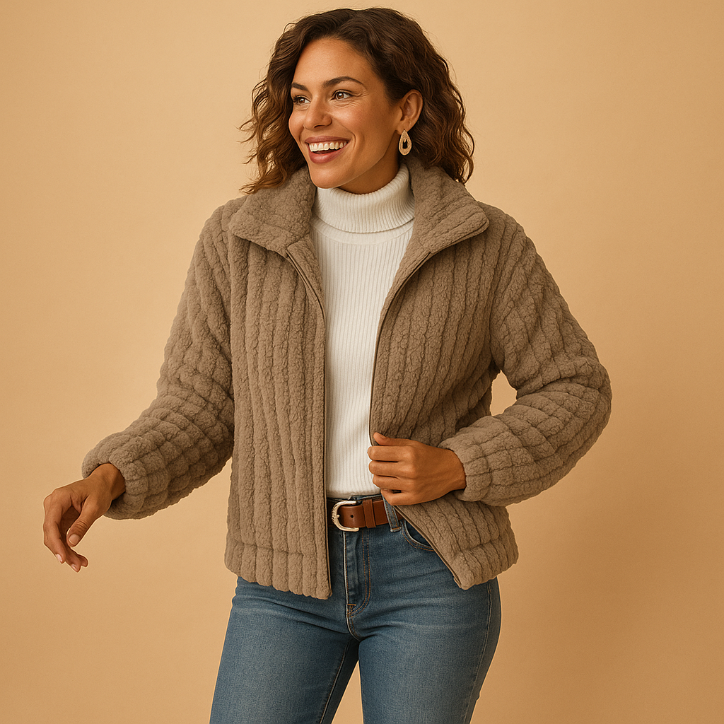 Krohn-e | Fleecejacke mit Stehkragen für Frauen Herbstkollektion Isabelle
