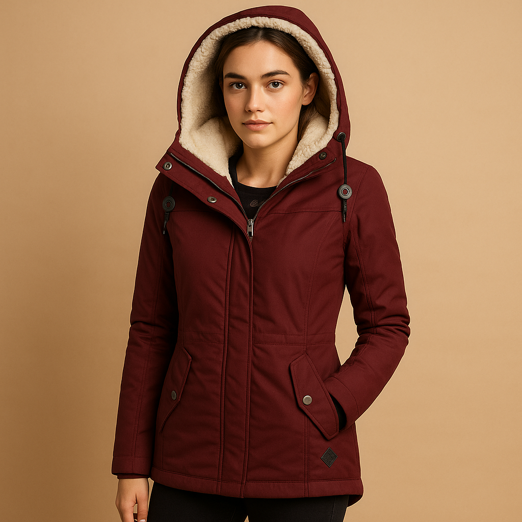 Krohn-e | Stilvolle Damen ParkA-Winterjacke mit Kapuze