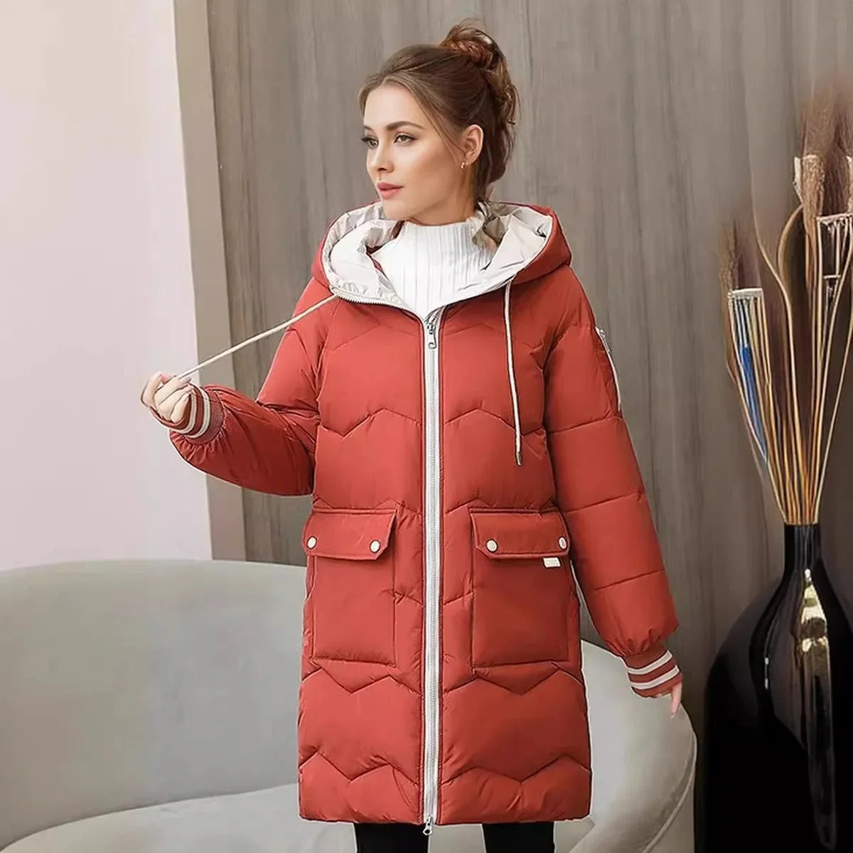 Winterjacke Heike: Lang, warm, mit Kapuze