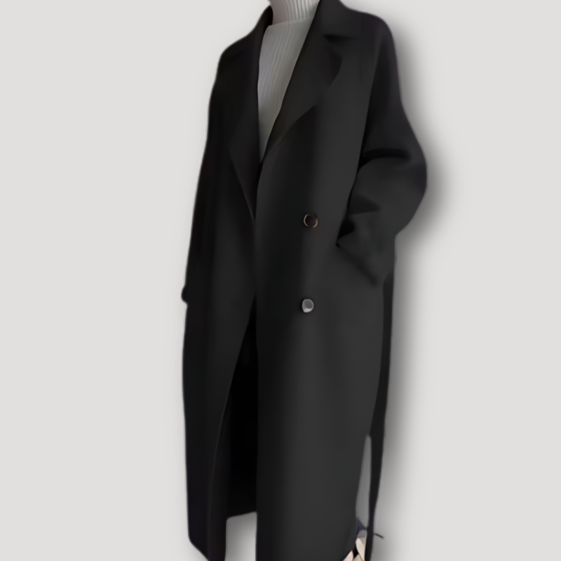 Lang, Oversized Wollmantel von Ugo – Minimalistisches, strukturiertes Design