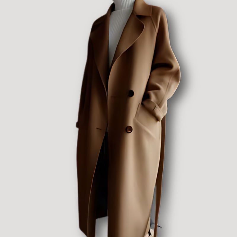 Lang, Oversized Wollmantel von Ugo – Minimalistisches, strukturiertes Design