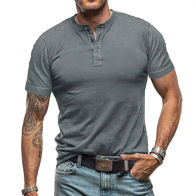 Strapazierfähiges Herren-Sommer-T-Shirt - Schwarz