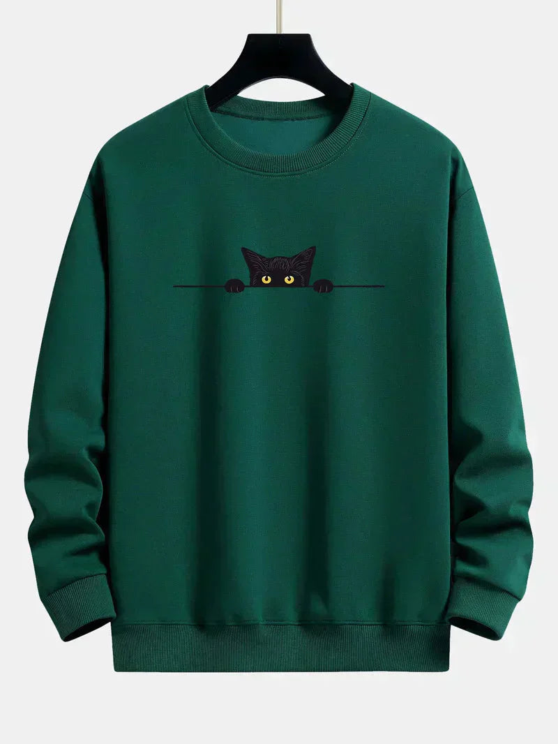 Entspannter Style mit Fudus Sweatshirt und Katzenprint