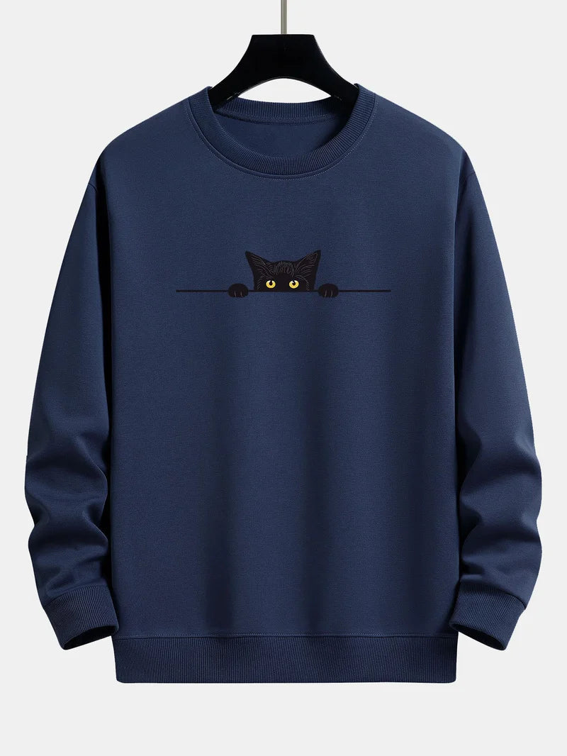 Entspannter Style mit Fudus Sweatshirt und Katzenprint