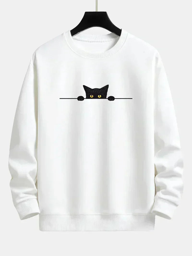 Entspannter Style mit Fudus Sweatshirt und Katzenprint
