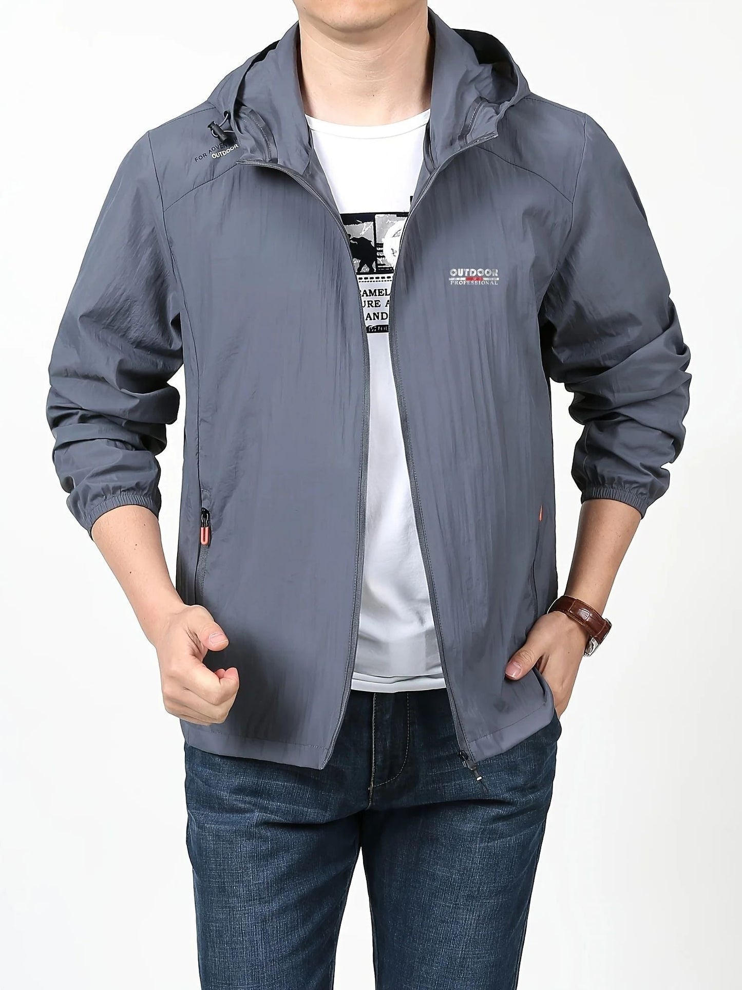 Herren-Kapuzenpullover mit Reißverschluss - Modell Albert