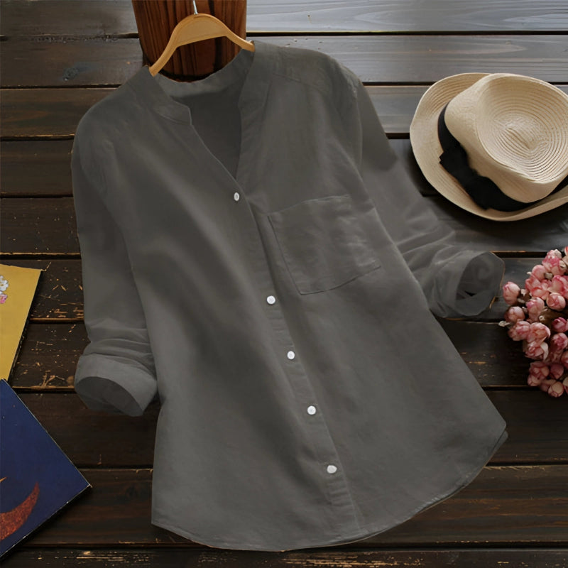 Herren Leinen Henley Shirt - Alex