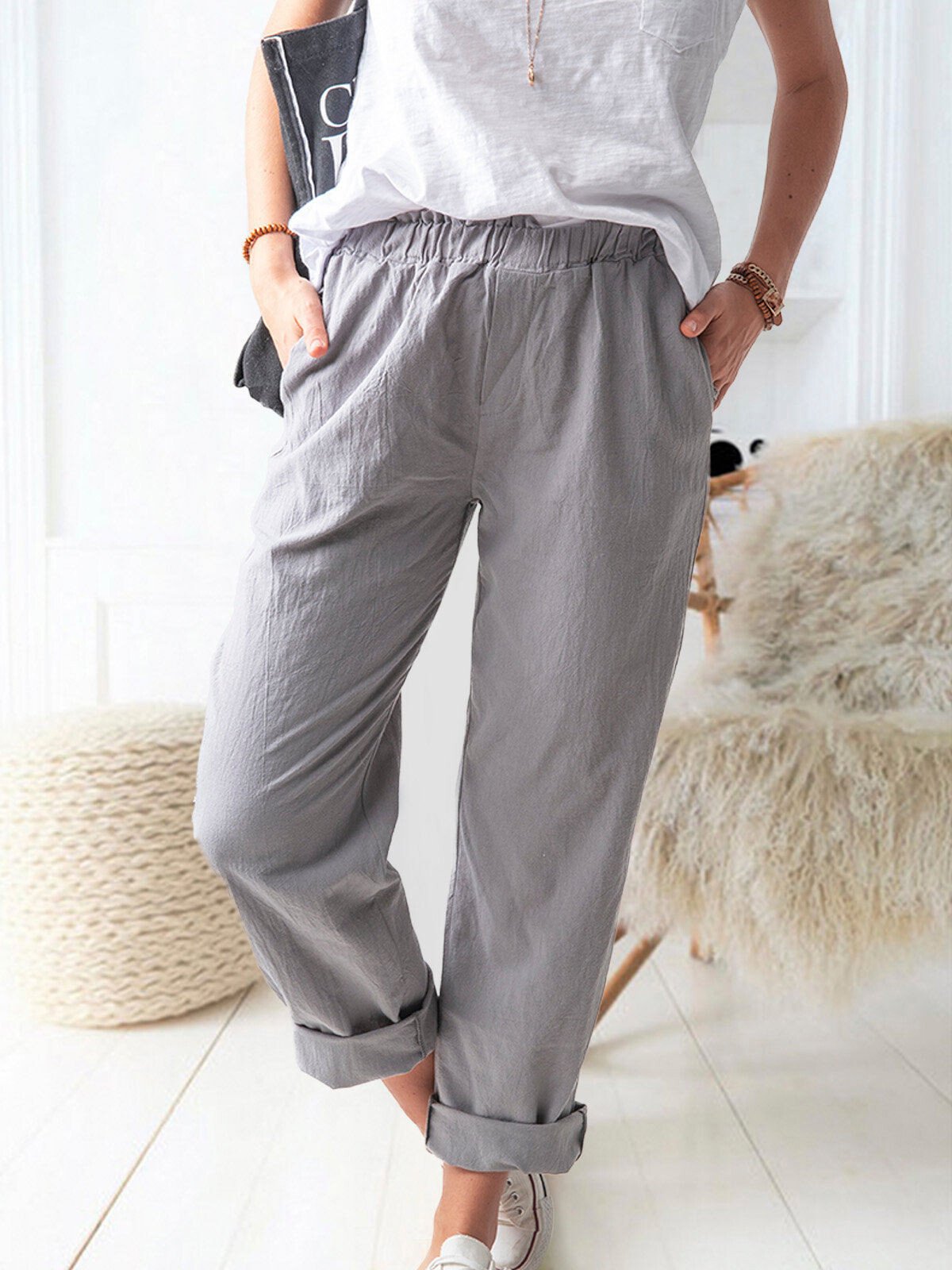 Bequeme Leinenhose für Damen – Marika