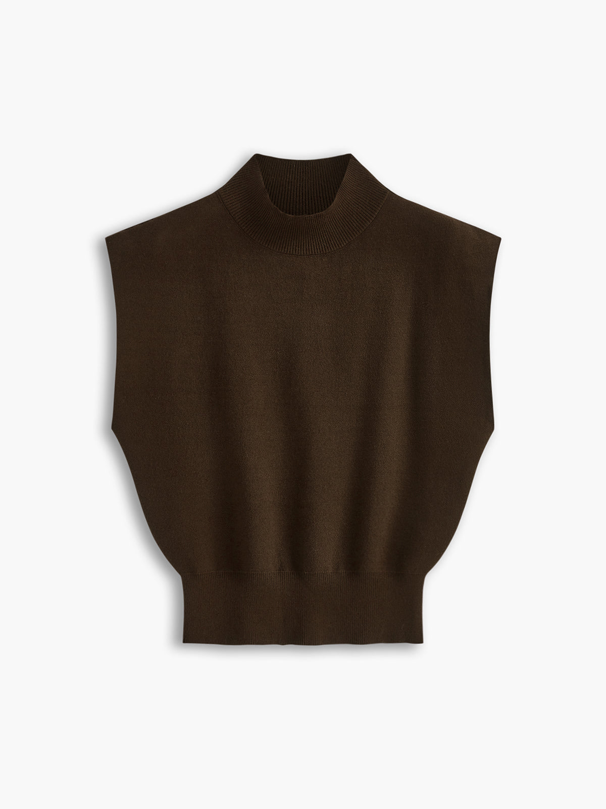 Zara | Damen Strick Pullunder schwarz, ärmellose Weste Rollkragen