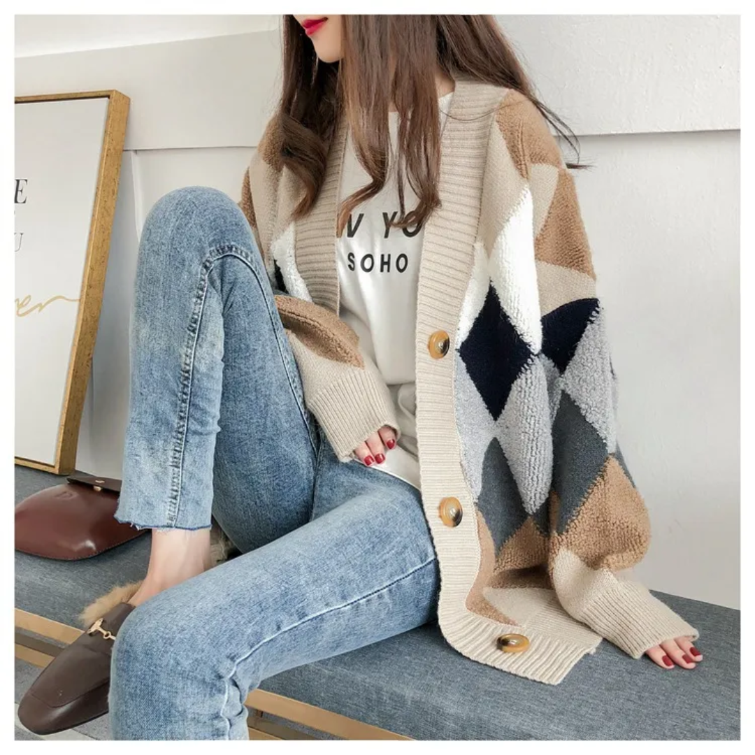 Krohn-e | Übergroßer Cardigan Cool & Trendy - Krohn-e