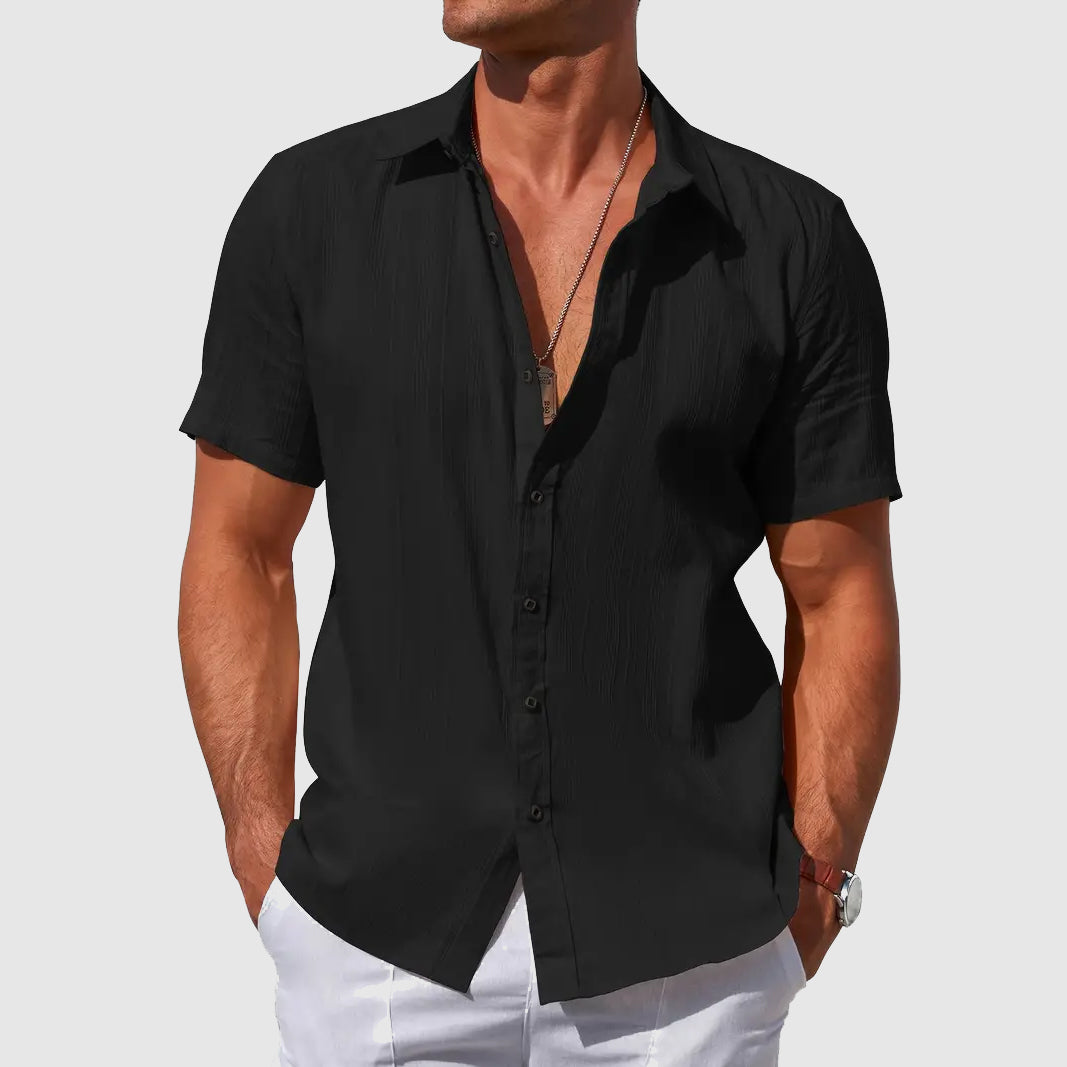 Levin | Herren Kurzarmhemd Regular Fit Sommerhemd