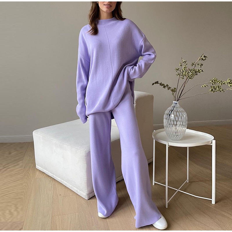 Krohn-e | Übergröße Damen Loungewear Satz mit Weitem Bein