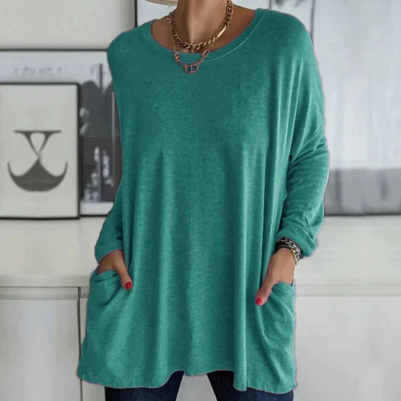 Einfaches Shirt mit Rundhals