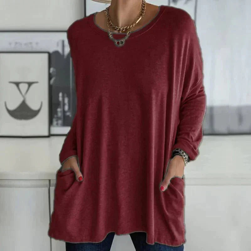 Einfaches Shirt mit Rundhals