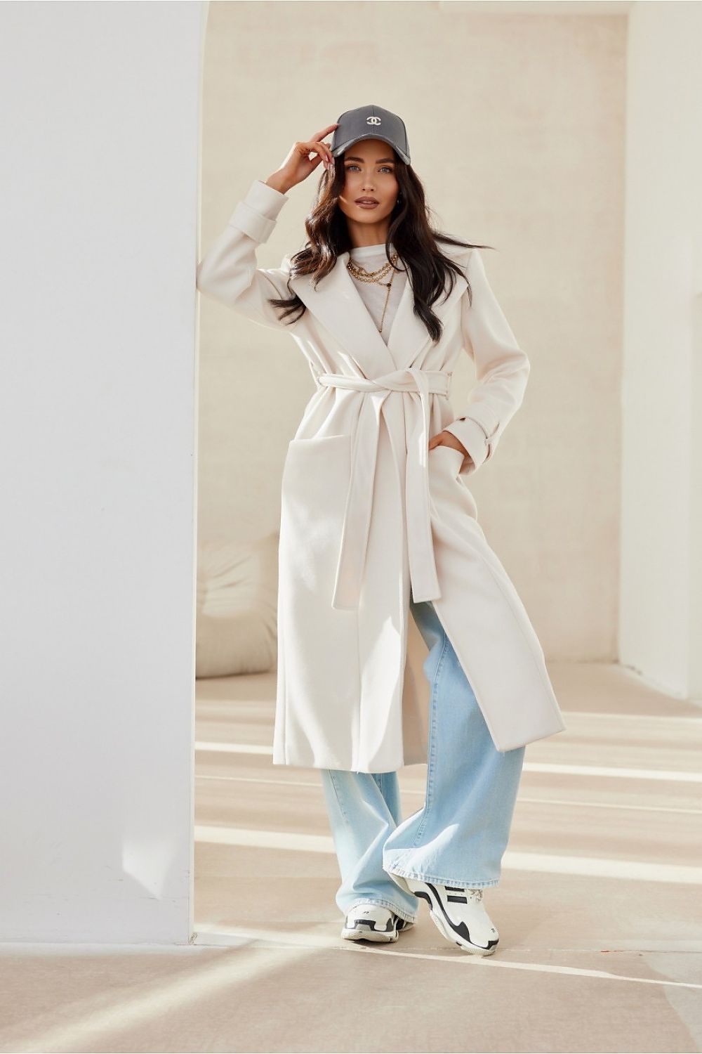Krohn-e | Langarmkleid mit Gürtel für Frauen ideal für den Herbst und Winter