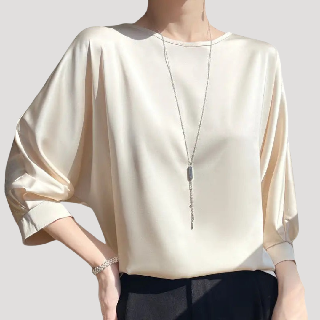 Lysandra | Damen Rundhals Langarm Bluse