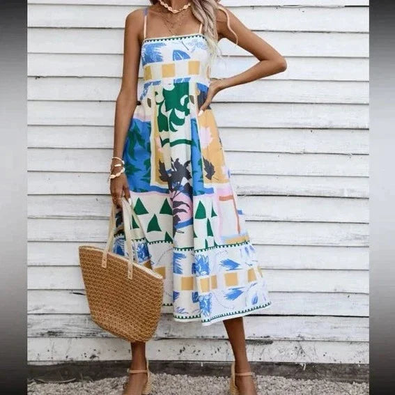 Elegantes Maxikleid von Marie mit Print