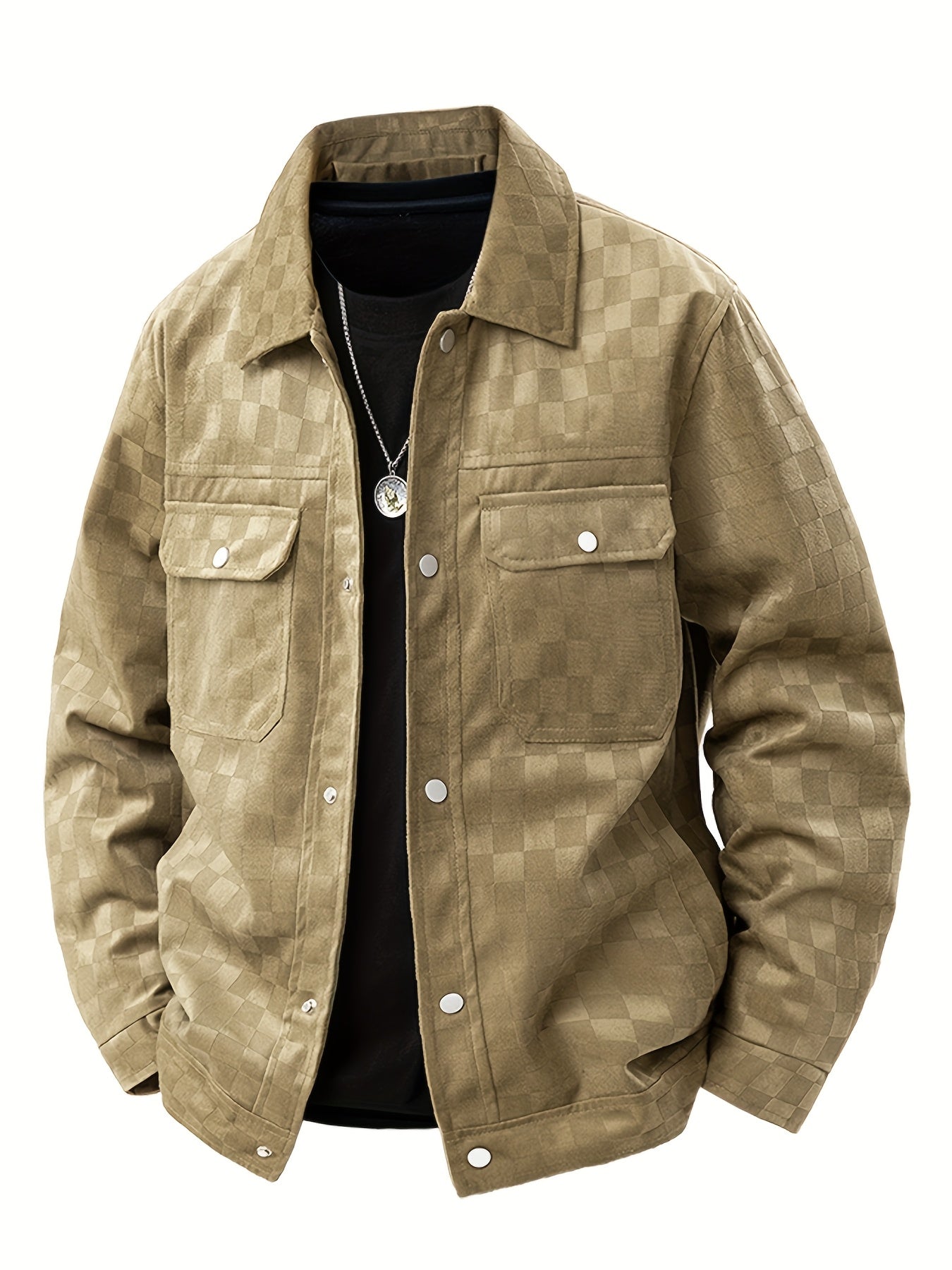 Krohn-e | Karierte Wildlederjacke