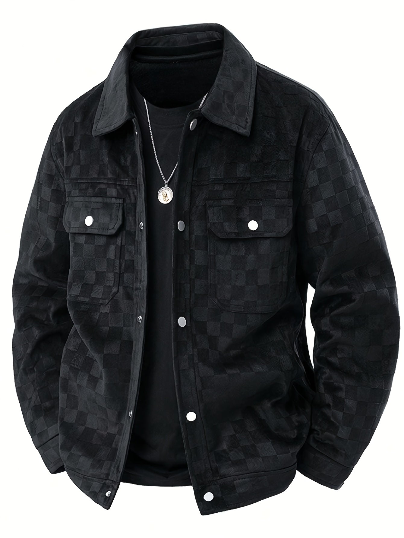 Krohn-e | Karierte Wildlederjacke