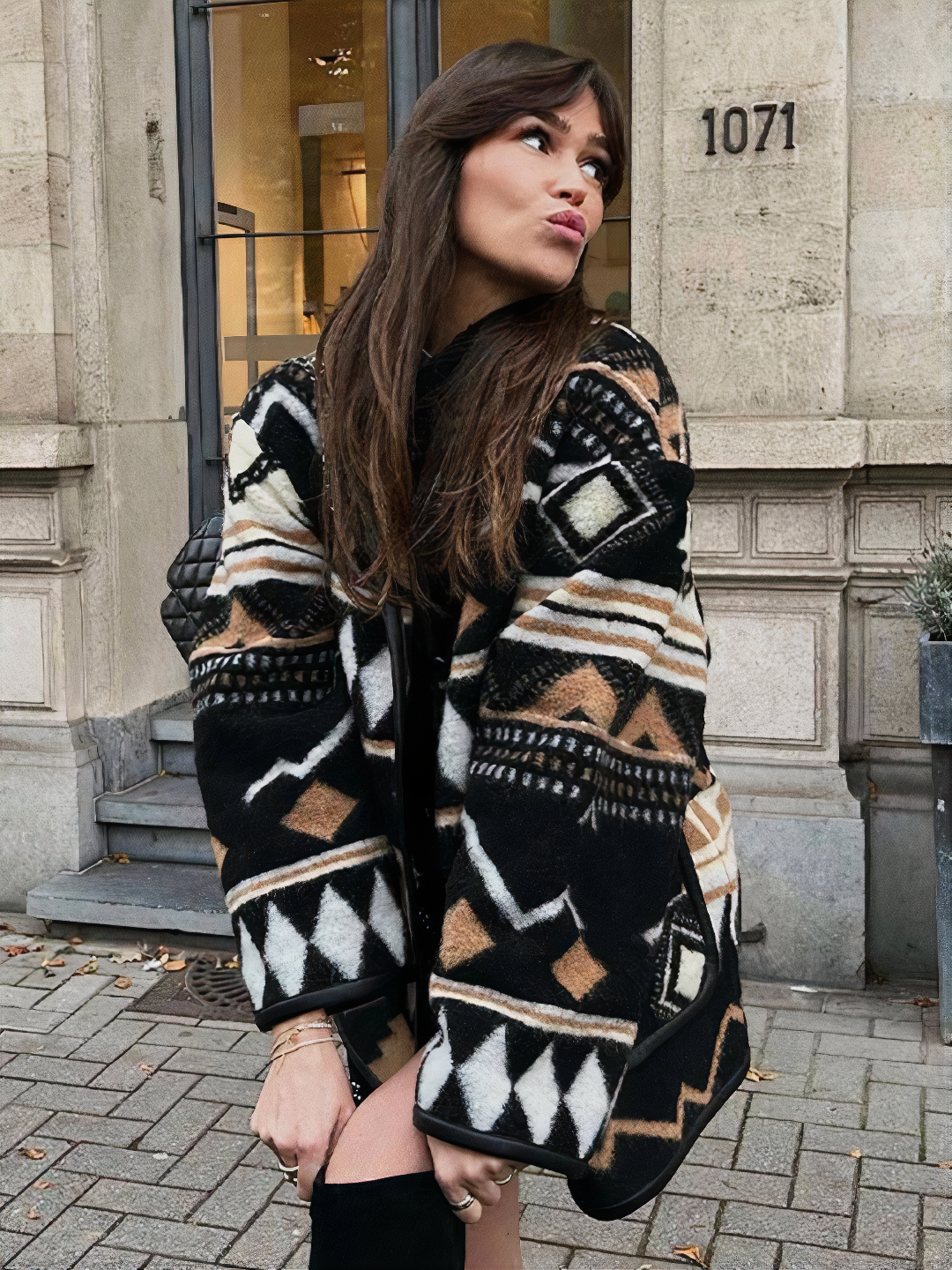 Krohn-e | Herbstjacke mit Print
