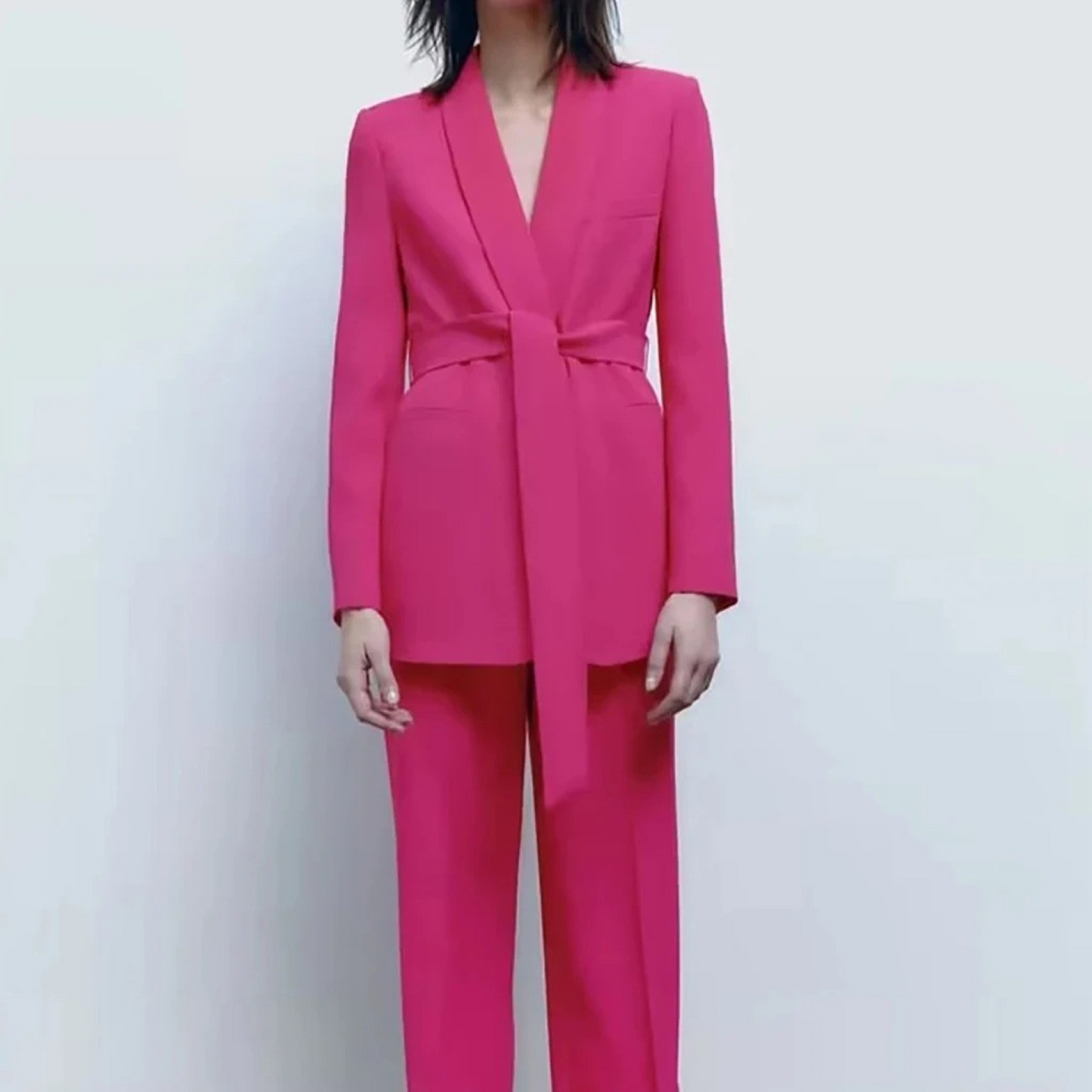 Krohn-e | Mehrfarben Hausbekleidungsstil Blazer und Hose Set