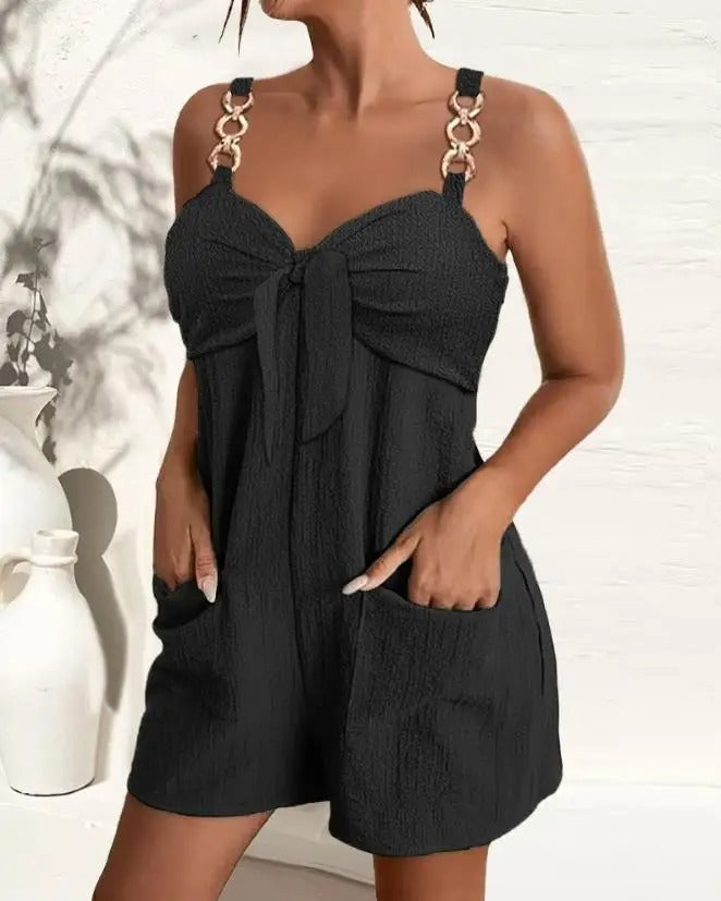 Cordelia Freizeit-Romper mit Geknotetem Detail