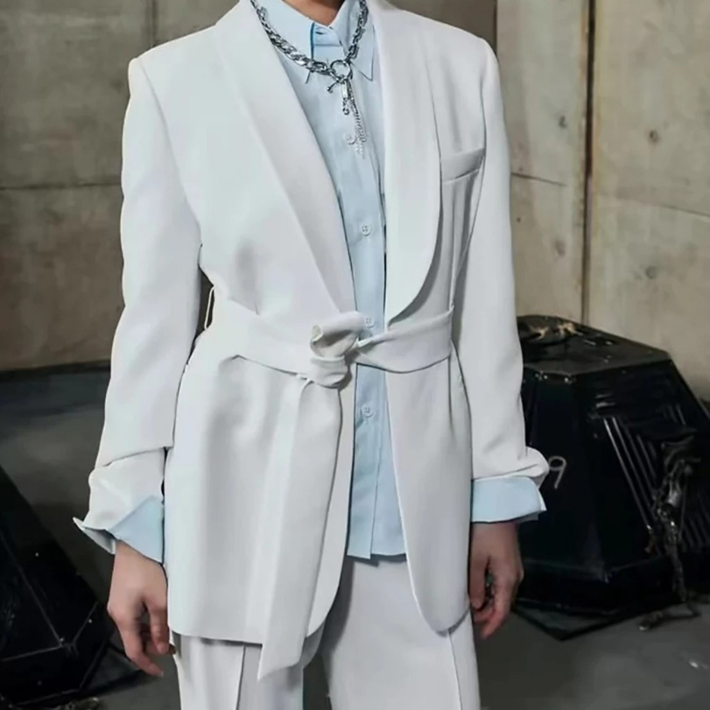 Krohn-e | Mehrfarben Hausbekleidungsstil Blazer und Hose Set