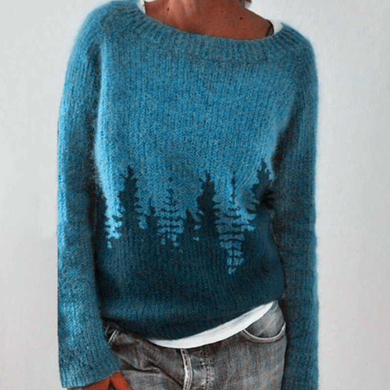 Krohn-e | Weinlese Winterpullover mit Muster