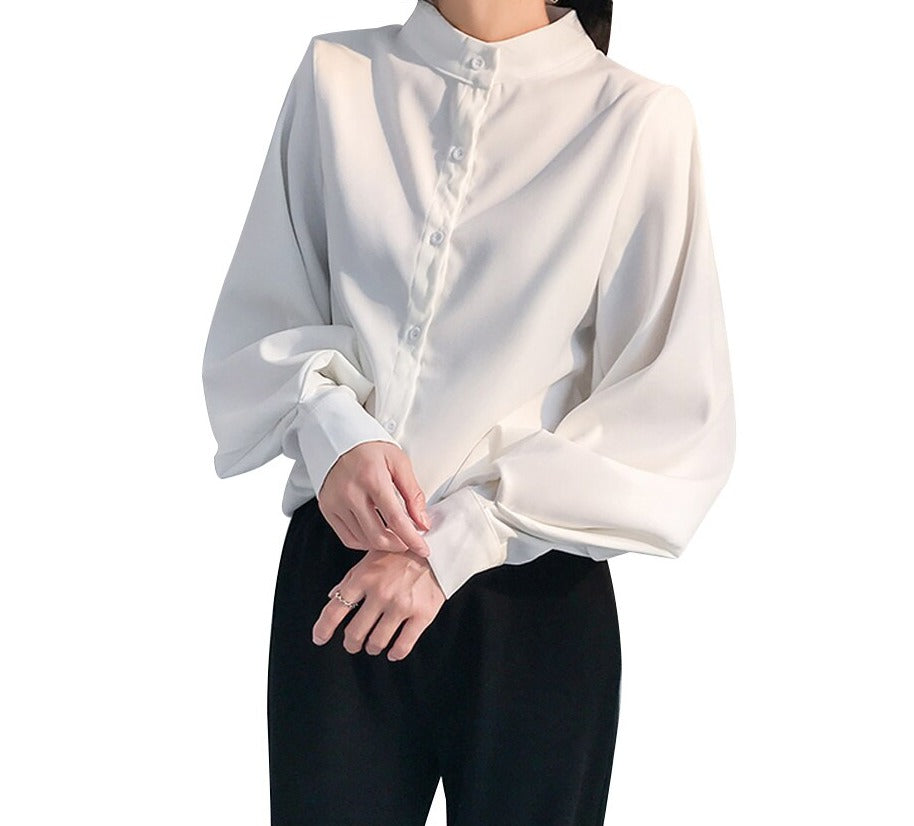 Trendige Bluse mit Puffärmeln von Fudus