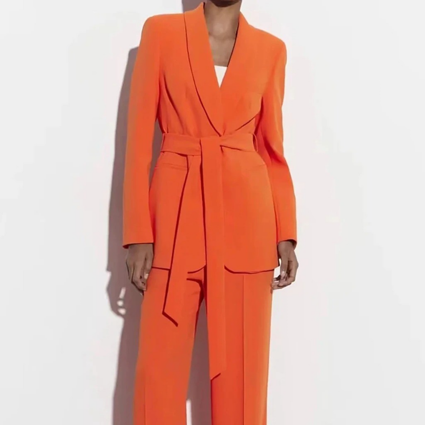 Krohn-e | Mehrfarben Hausbekleidungsstil Blazer und Hose Set