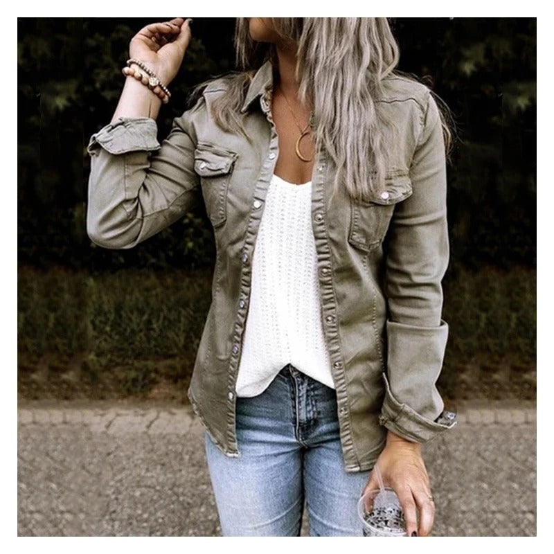 Krohn-e | Mittel-lange Jeansjacke für Frauen