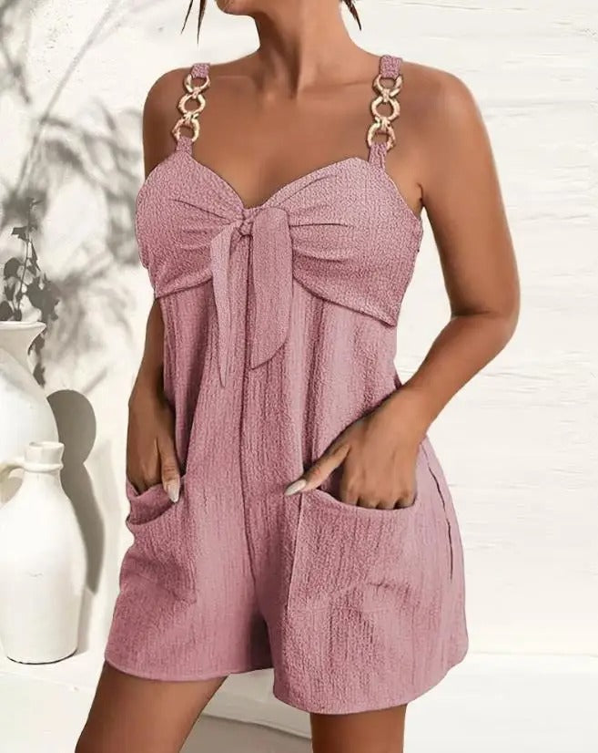 Cordelia Freizeit-Romper mit Geknotetem Detail