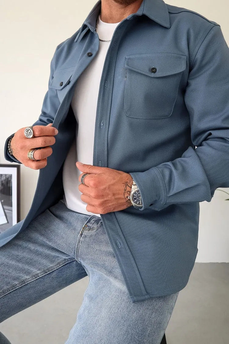 André™ - Geknöpfte Lederjacke