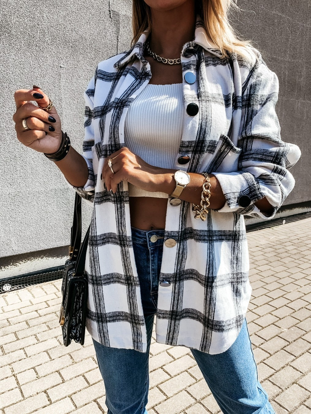 Krohn-e | Karierte Jacke für Frauen